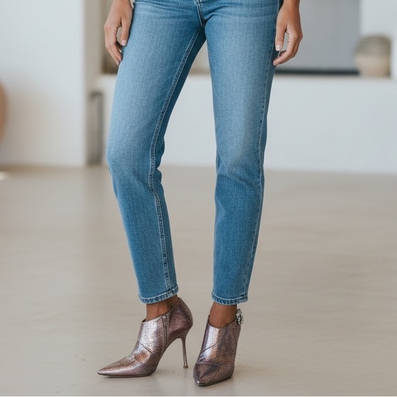 Jimmy Choo Pink Snakeskin Ankle Bling Boots 38/8 - Picture 12 of 13